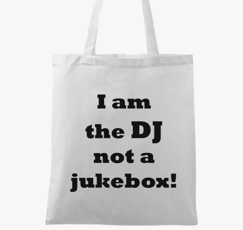 DJ jukebox vászontáska — Fehér