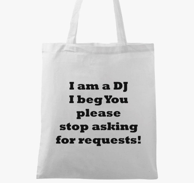DJ kérések vászontáska — Fehér