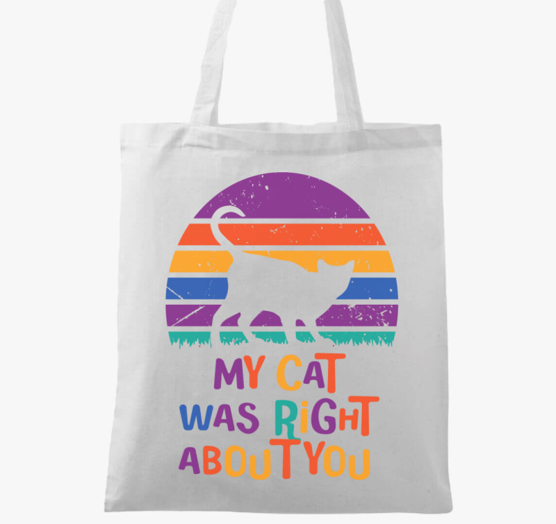 Cat right vászontáska — Fehér