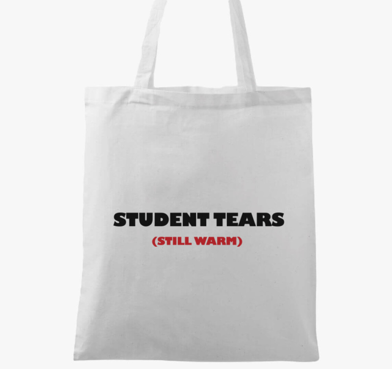 Student tears warm vászontáska — Fehér