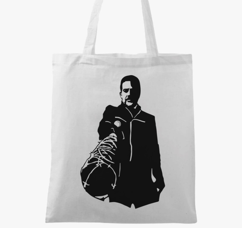 Negan sziluett vászontáska — Fehér