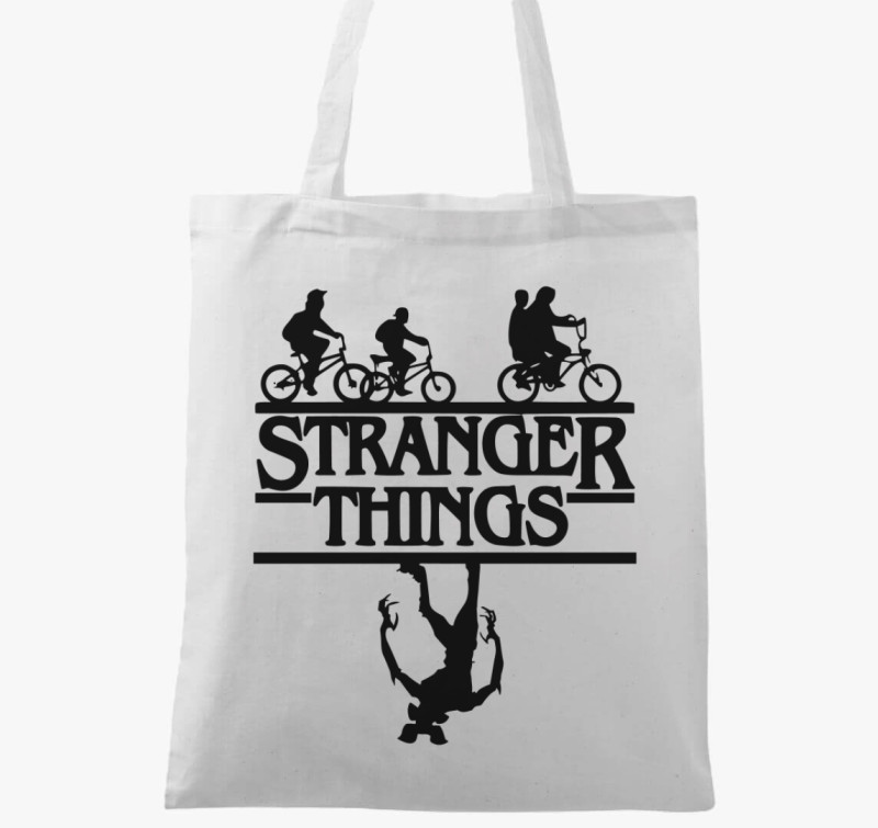 Stranger Things 2 sziluett vászontáska — Fehér