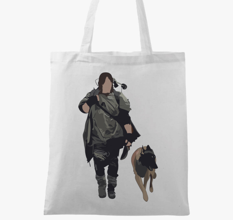Daryl and Dog vászontáska — Fehér