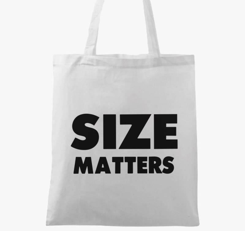 Size Matters vászontáska — Fehér