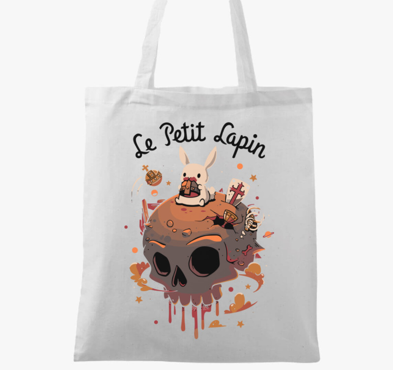 Le Petit Lapin vászontáska — Fehér