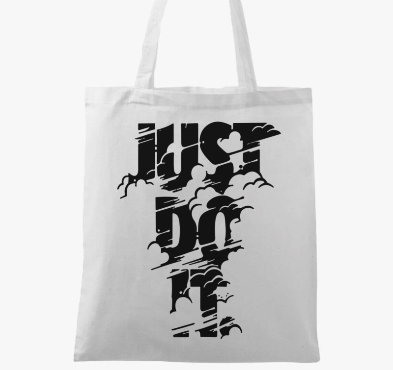 Just do it feliratú vászontáska — Fehér