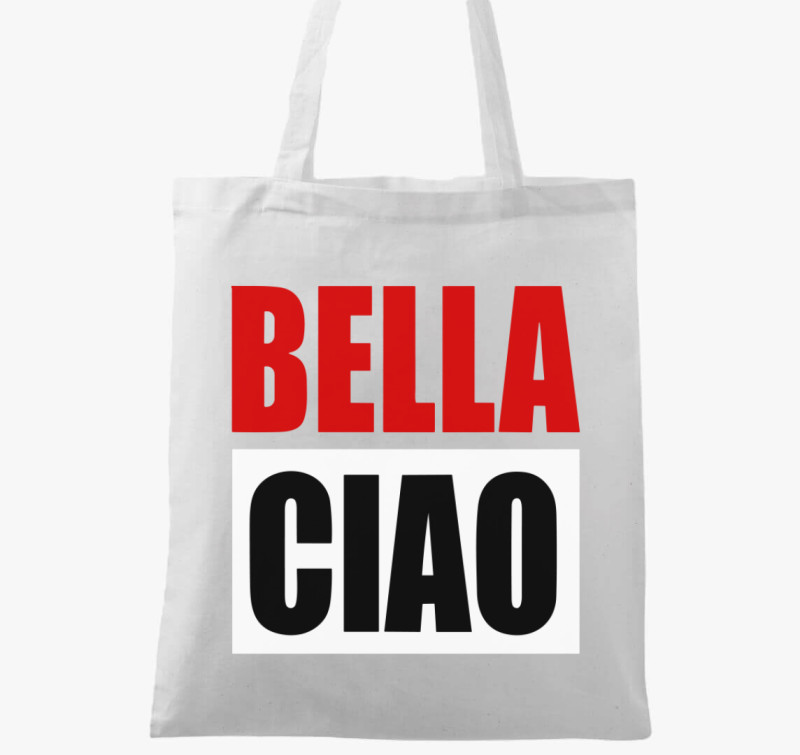 Bella Ciao vászontáska — Fehér