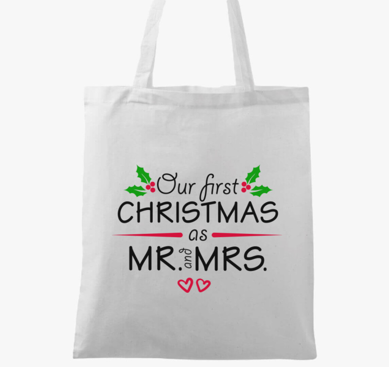 Xmas married vászontáska — Fehér