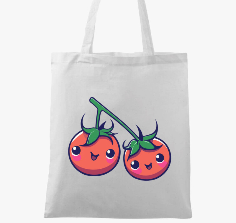 Cherry tomatoes vászontáska — Fehér