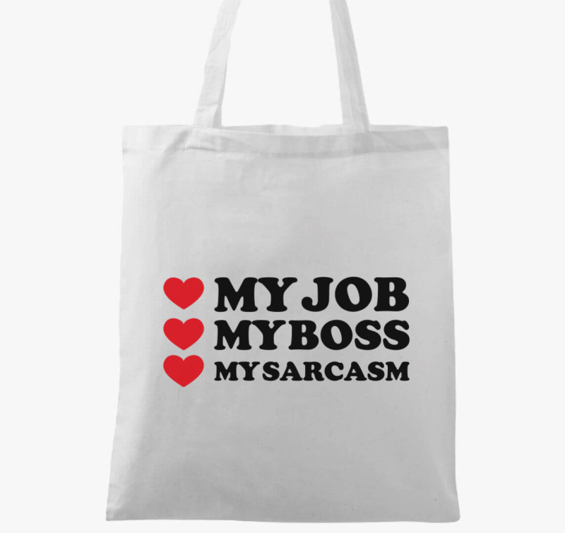 Love job boss vászontáska — Fehér