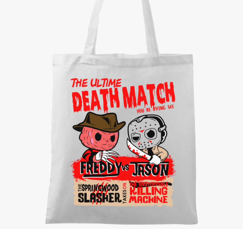 Freddy vs Jason vászontáska — Fehér