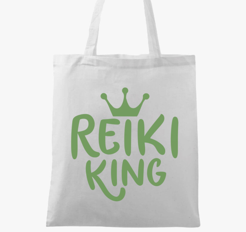 Reiki king zöld vászontáska — Fehér