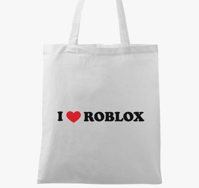 I love Roblox vászontáska — Fehér