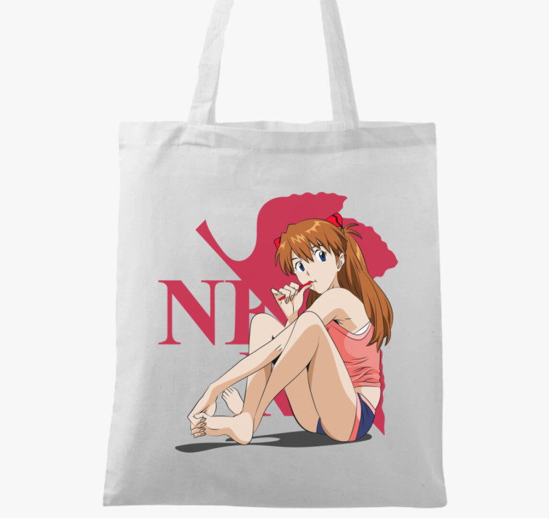 Neon Genesis Evangelion - Asuka Langley Soryu vászontáska — Fehér