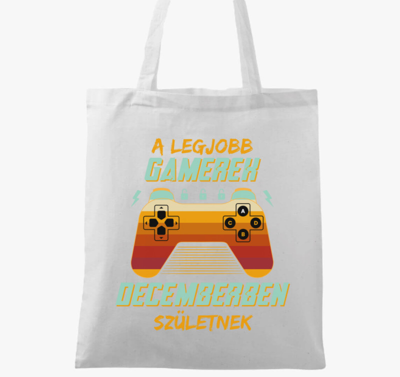 A legjobb gamerek decemberben születnek vászontáska — Fehér