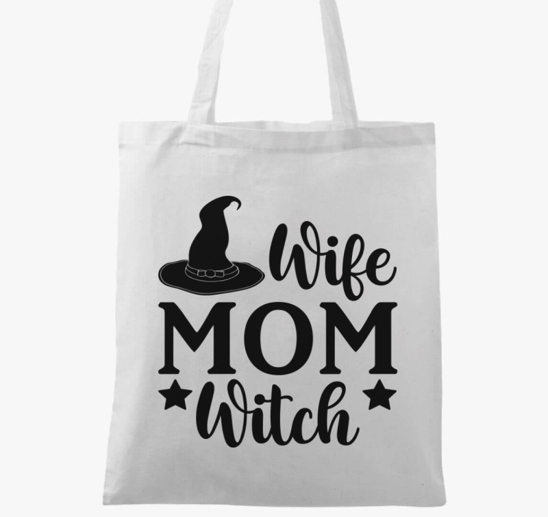 Mom witch vászontáska — Fehér
