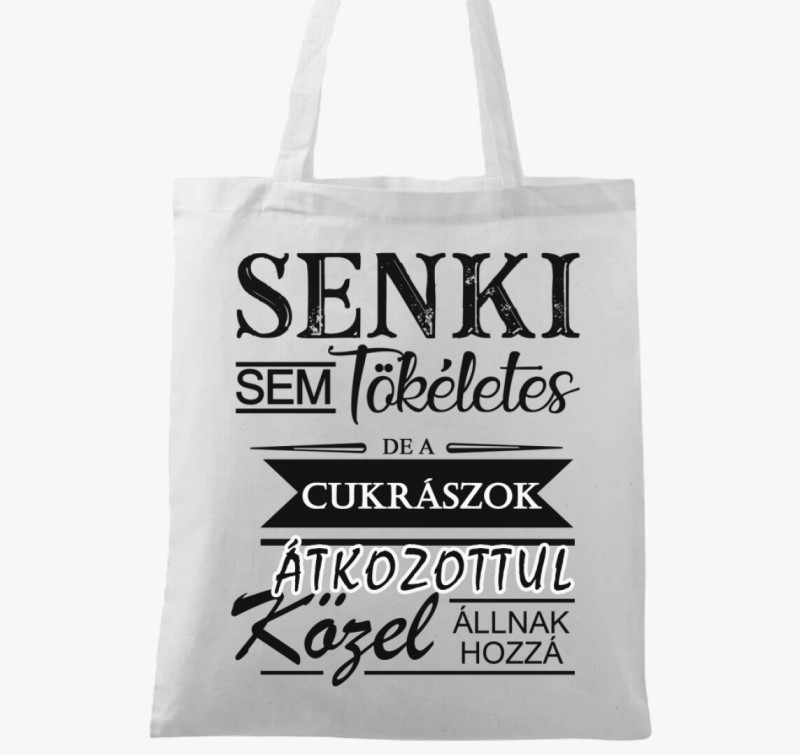Cukrász vászontáska — Fehér