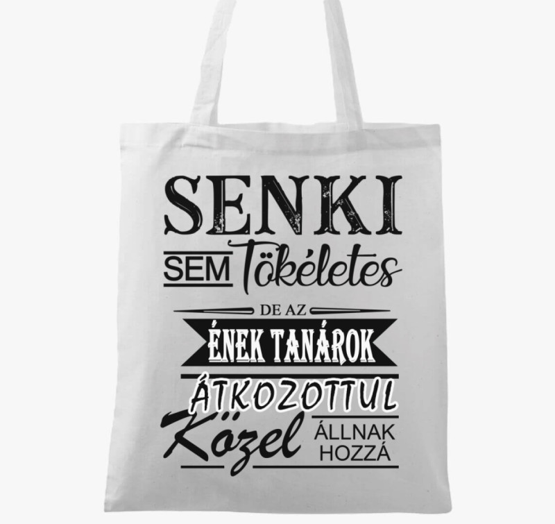 Énektanár vászontáska — Fehér