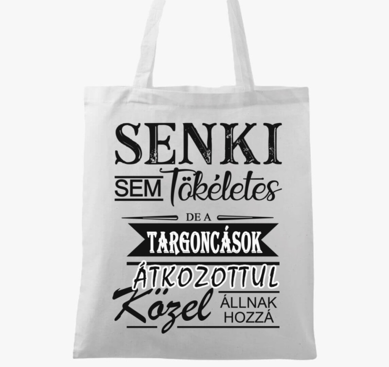 Targoncás vászontáska — Fehér