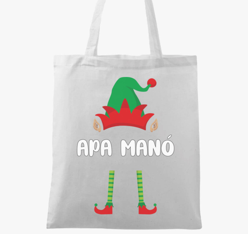 Apa manós vászontáska — Fehér