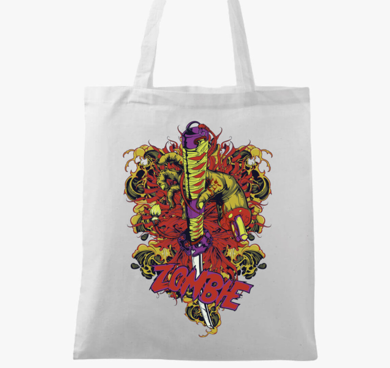 Zombi ninja vászontáska — Fehér