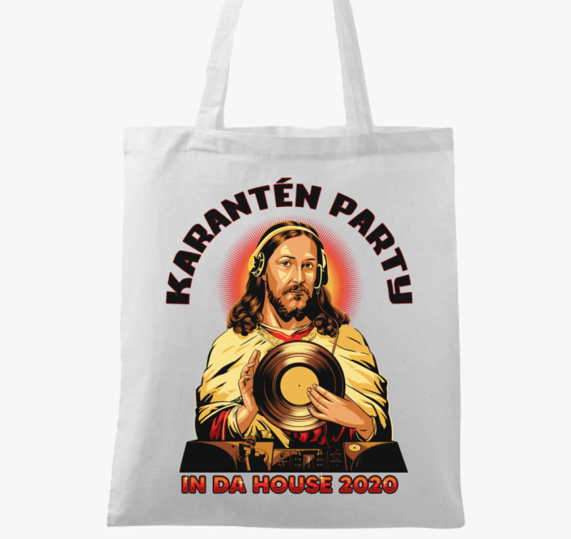 Karantén party vászontáska — Fehér