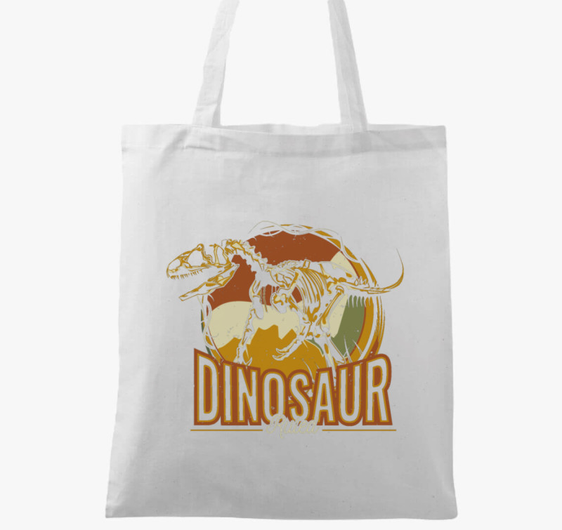 Dinoszauruszos vászontáska — Fehér