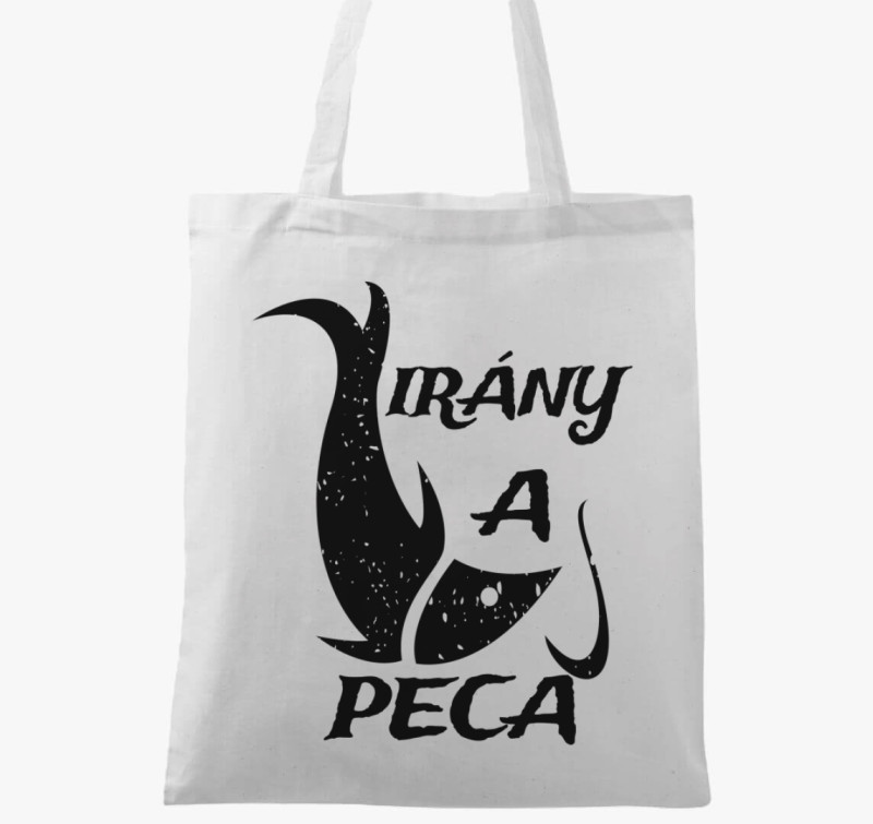 Irány a peca vászontáska — Fehér