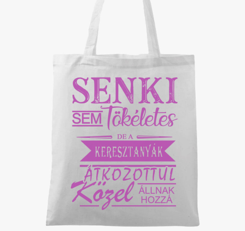 Tökéletes keresztanya vászontáska — Fehér