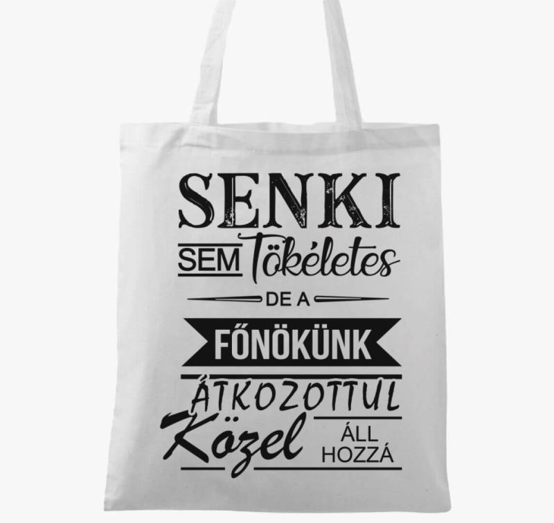 Tökéletes főnök vászontáska — Fehér