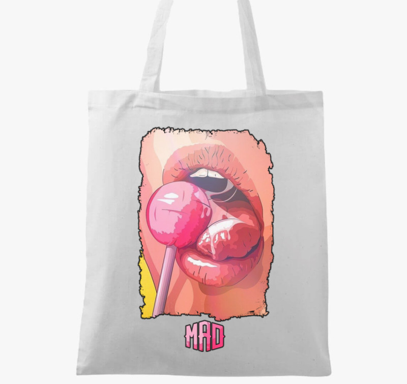 Lollipop vászontáska — Fehér