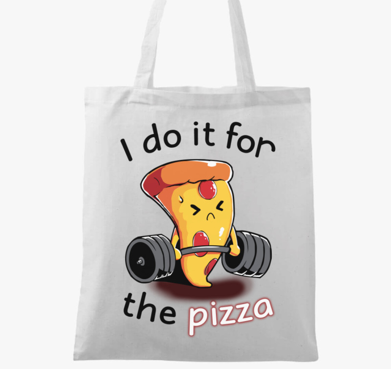 Csak a pizzáért teszem vászontáska — Fehér