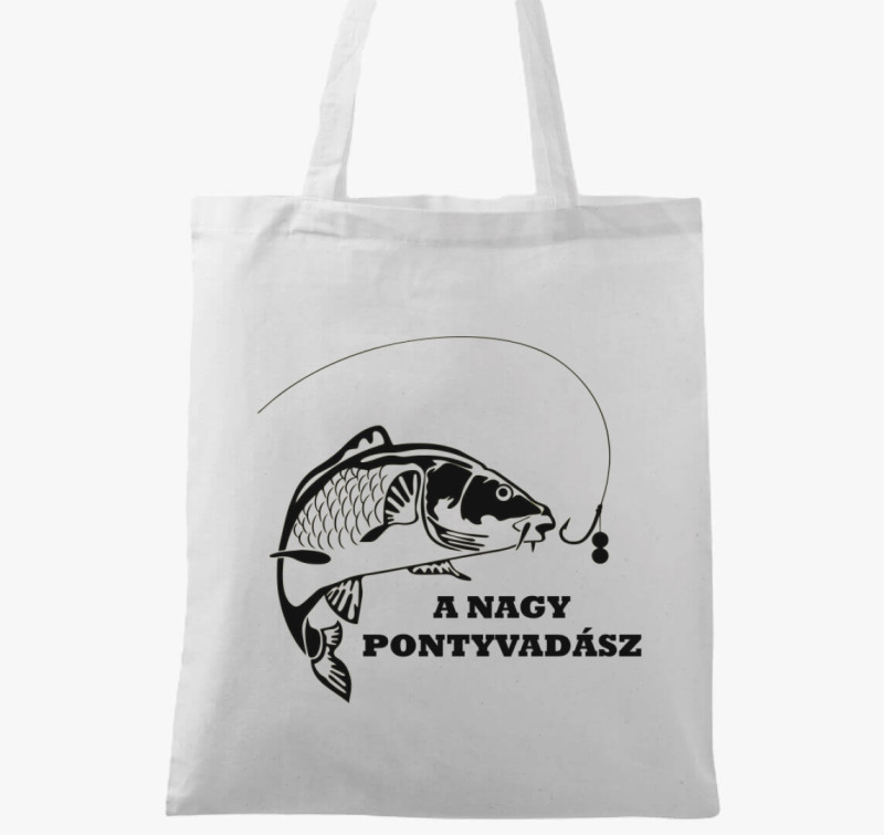 A NAGY Pontyvadász - Horgászoknak vászontáska — Fehér
