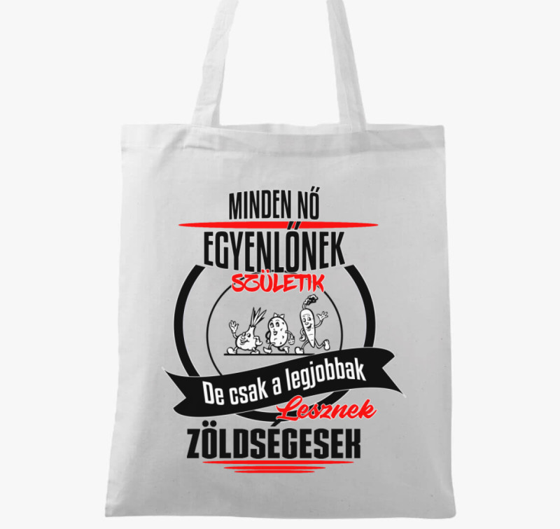 A legjobbak lesznek zöldségesek vászontáska — Fehér