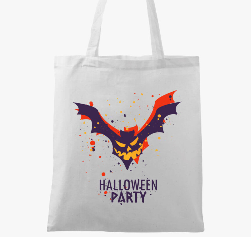 Halloween-es vászontáska — Fehér