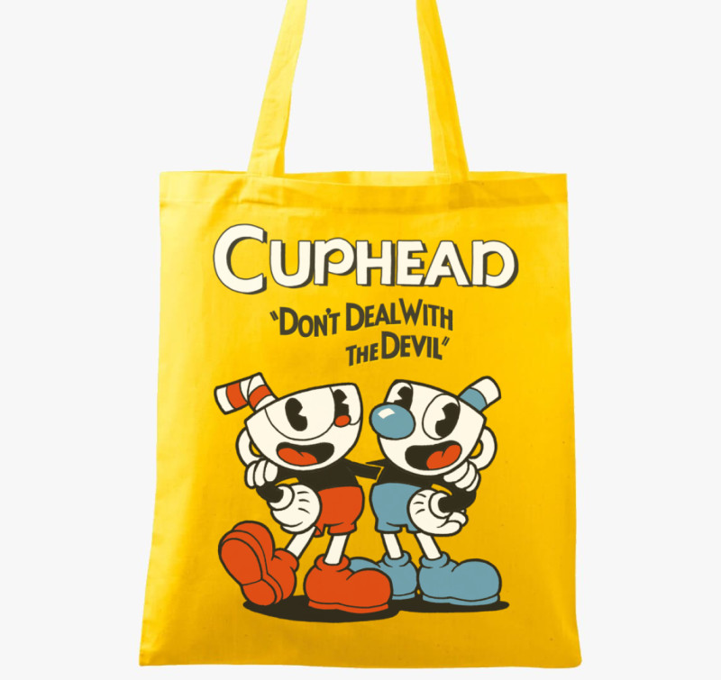 Cuphead - Don't deal with the devil vászontáska — Sárga