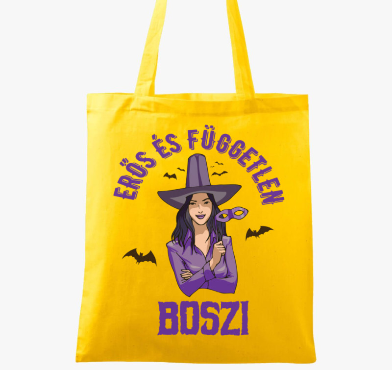 Erős és független boszi vászontáska — Sárga