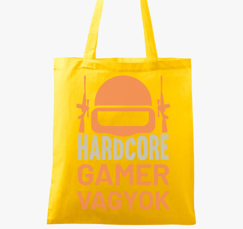 Hardcore gamer vagyok vászontáska — Sárga